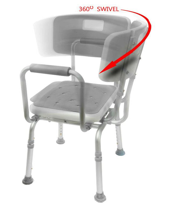 Bath Seat/Shower chair with Back Swivel 2.0 Sommi Medical Equipment MHSCII