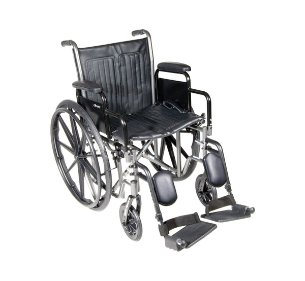 Drive Medical Silver Sport 2 Wheelchair, Detachable Desk Arms, Elevating Leg Rests, 16" Seat Sommi Medical Equipment 822383140421