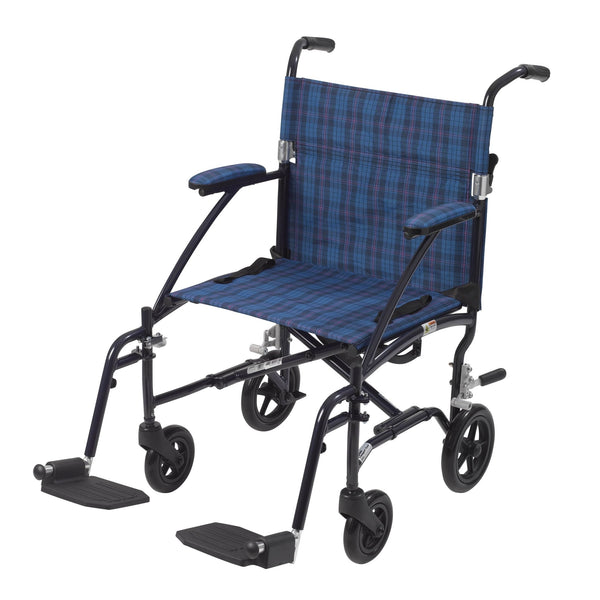 Fly Lite Ultra Lightweight Transport Wheelchair, Blue Sommi Medical Equipment