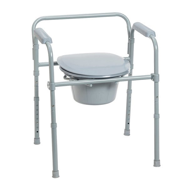 Folding Steel Commode Drive Medical RTL11158KDR