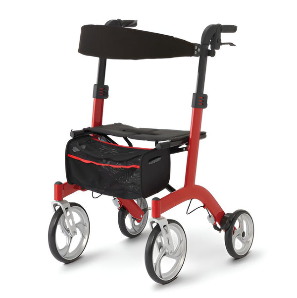 Medline European-Style Aluminum Rollator, Red Medline Industries, Inc.